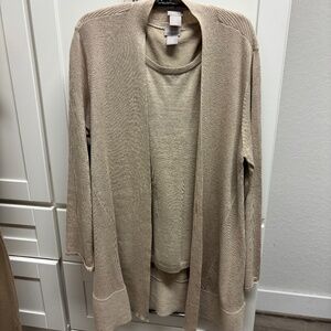 Cardigan & sleeveless shell